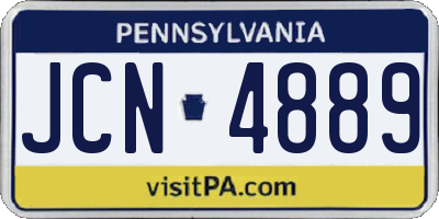 PA license plate JCN4889