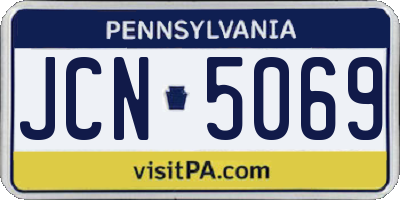 PA license plate JCN5069