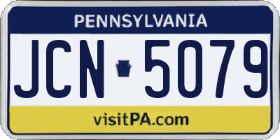 PA license plate JCN5079