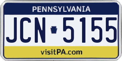 PA license plate JCN5155