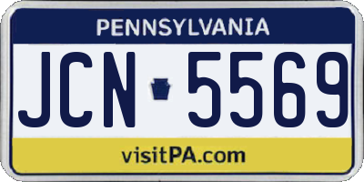 PA license plate JCN5569