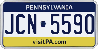 PA license plate JCN5590