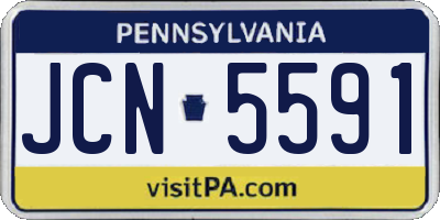 PA license plate JCN5591