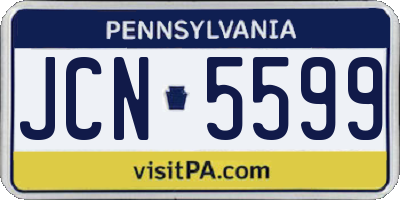 PA license plate JCN5599