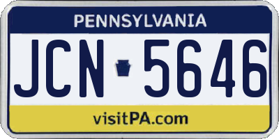 PA license plate JCN5646