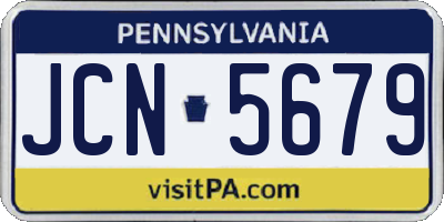 PA license plate JCN5679