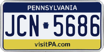 PA license plate JCN5686