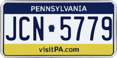 PA license plate JCN5779
