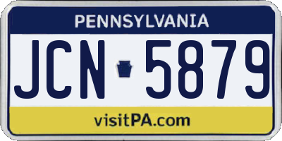 PA license plate JCN5879