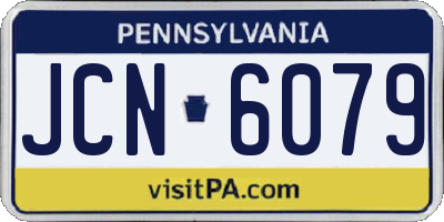 PA license plate JCN6079