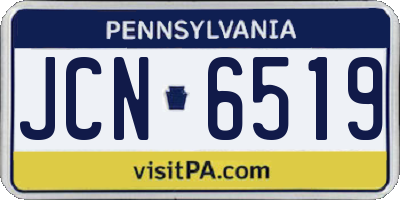 PA license plate JCN6519