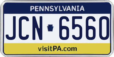PA license plate JCN6560