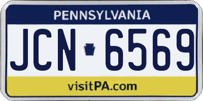 PA license plate JCN6569