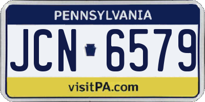PA license plate JCN6579
