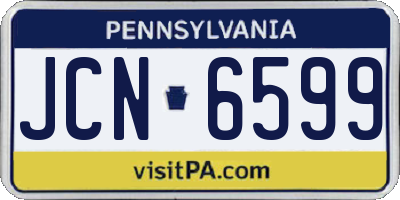 PA license plate JCN6599