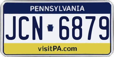 PA license plate JCN6879