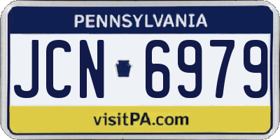 PA license plate JCN6979