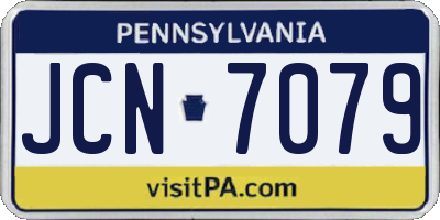 PA license plate JCN7079
