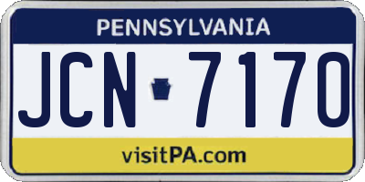 PA license plate JCN7170