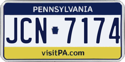 PA license plate JCN7174