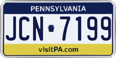 PA license plate JCN7199