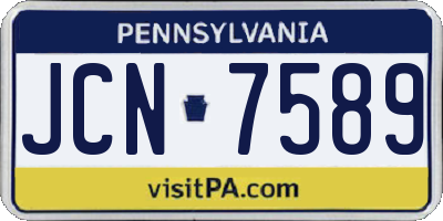 PA license plate JCN7589