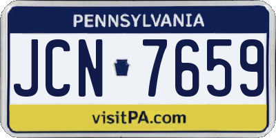 PA license plate JCN7659