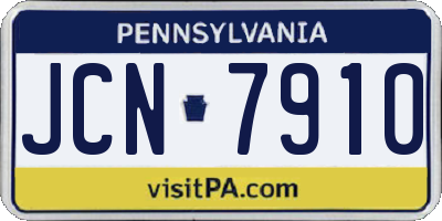 PA license plate JCN7910