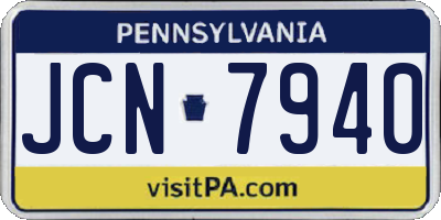 PA license plate JCN7940