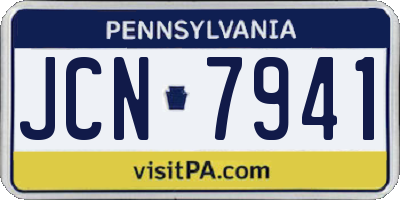 PA license plate JCN7941