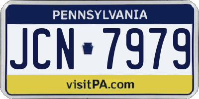 PA license plate JCN7979