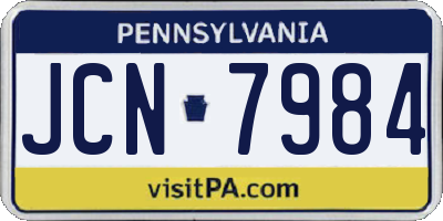 PA license plate JCN7984