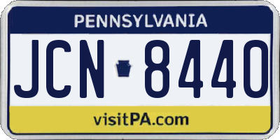 PA license plate JCN8440