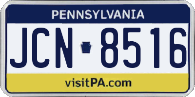 PA license plate JCN8516