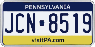PA license plate JCN8519
