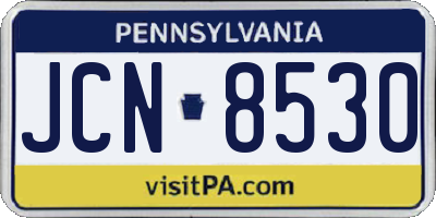 PA license plate JCN8530