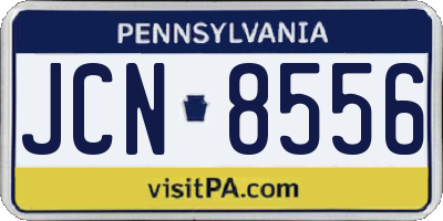 PA license plate JCN8556
