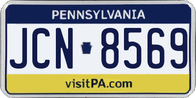 PA license plate JCN8569