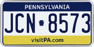 PA license plate JCN8573