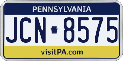 PA license plate JCN8575