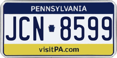 PA license plate JCN8599