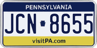 PA license plate JCN8655