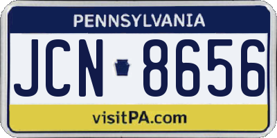 PA license plate JCN8656