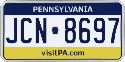 PA license plate JCN8697