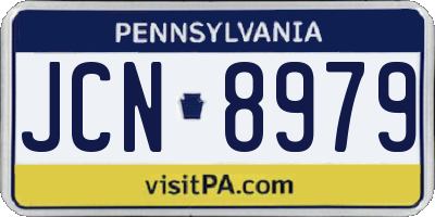 PA license plate JCN8979