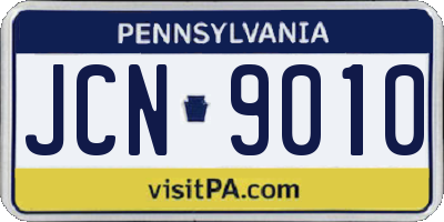 PA license plate JCN9010