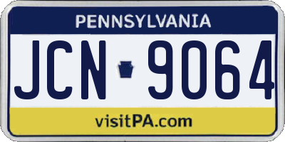 PA license plate JCN9064
