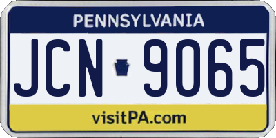PA license plate JCN9065