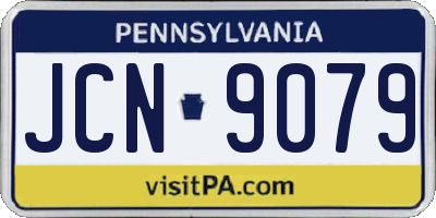 PA license plate JCN9079