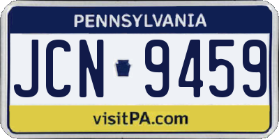 PA license plate JCN9459